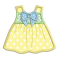 Baby sun dress applique machine embroidery design by sweetstitchdesign.com