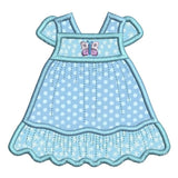 Baby sun dress applique machine embroidery design by sweetstitchdesign.com