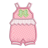 Baby romper suit applique machine embroidery design by sweetstitchdesign.com
