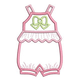 Baby romper suit applique machine embroidery design by sweetstitchdesign.com