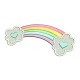 Rainbow machine embroidery design by sweetstitchdesign.com