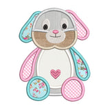Bunny machine embroidery applique design by sweetstitchdesign.com