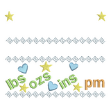 Baby birth announcement template machine embroidery design by sweetstitchdesign.com