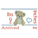 Baby birth announcement template machine embroidery design by sweetstitchdesign.com