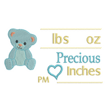 Baby birth announcement template machine embroidery design by sweetstitchdesign.com
