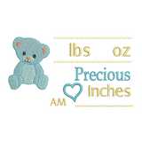 Baby birth announcement template machine embroidery design by sweetstitchdesign.com