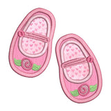 Baby shoes applique machine embroidery design by sweetstitchdesign.com