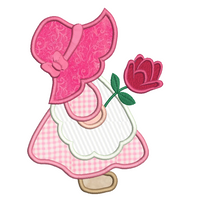 Sunbonnet Sue applique machine embroidery design by sweetstitchdesign.com