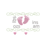 Baby birth stats template machine embroidery design by sweetstitchdesign.com