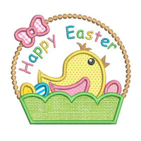 Easter chick applique machine embroidery designs by sweetstitchdesign.com